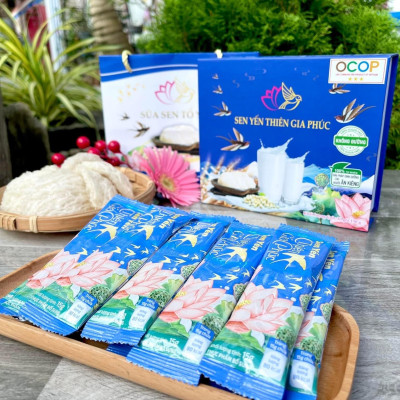 Sữa sen yến Thiên Gia Phúc 150g 10 gói (Hộp cứng)