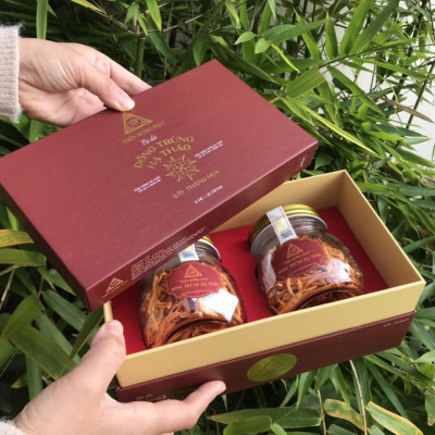 Đông Trùng Hạ Thảo Sấy Thăng Hoa (2 hũ 12 gram) - Thiên Hương Phát Đà Lạt - Bộ đôi Quà tặng Cao Cấp