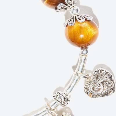 Vòng tay thạch anh mắt hổ phối hồ ly Ngọc Quý Gemstones