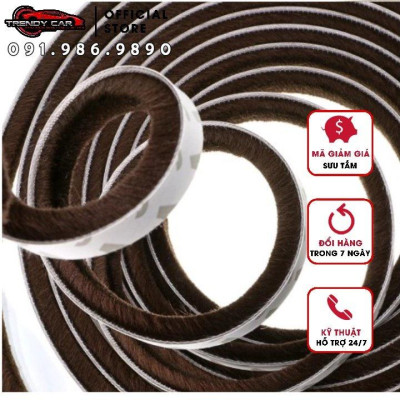 Ron sợi dán khe khung cửa, tấm chắn chống bụi, gió, hơi điều hòa (7*12mm)-Đơn vị bán 3 mét Trendycar