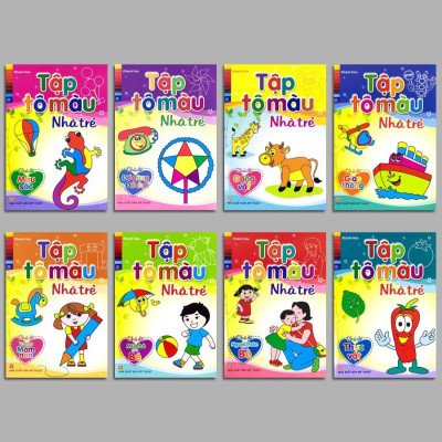 Sách: Tập tô màu nhà trẻ (Túi 8 cuốn) - B60 - TSMN