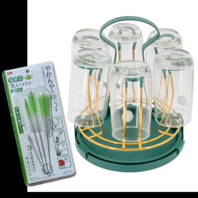 GIÁ ÚP LY CỐC KIM LOẠI MÀU VÀNG - YELLOW GREEN CÓ ĐĨA HỨNG NƯỚC - ( TẶNG SÉT 04 CỌ VỆ SINH VÒI ẤM NỘI ĐỊA NHẬT BẢN )