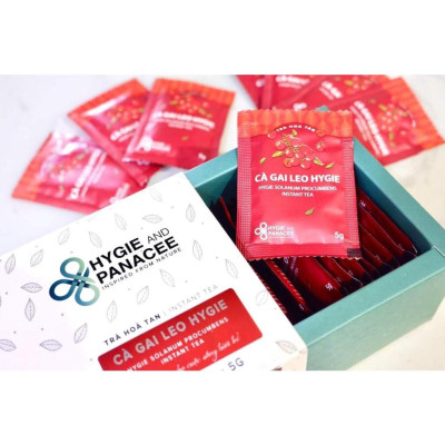 Cà Gai Leo - Trà thảo dược hòa tan Hygie&Panacee hộp 24 gói 24 lần pha - Hỗ trợ thải độc Gan, suy giảm chức năng Gan