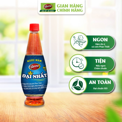 Combo 5 chai Nước Mắm Barona Đại Nhất 12 Độ Đạm - 750ml tặng 1 gói đường Biên Hòa 500gr, Bột ngọt 100gr, 50gr bột ớt