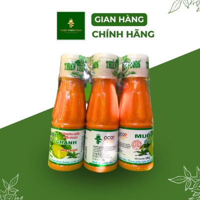Lốc 6 Chai Muối Ớt Chanh Đỏ Nha Trang Thiên Thiên Food 130g - Muối Chấm Hải Sản Được Yêu Thích