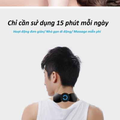 Máy Massage Xung Điện Hình Cánh Bướm Giúp Giải Toả Đau Nhức Vùng Cổ 8 Chế Độ Massage Sử Dụng Pin Sạc