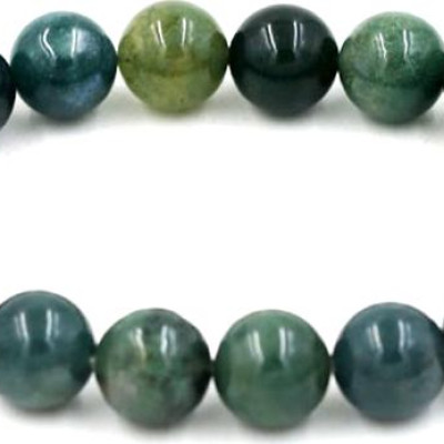 Vòng tay chuỗi hạt cẩm thạch xanh đậm 12 ly 18 hạt