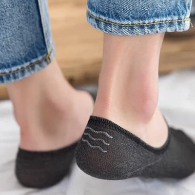 Combo 5 Đôi Vớ Lười Nam Có Silicon N - 01 - Màu Ngẫu Nhiên