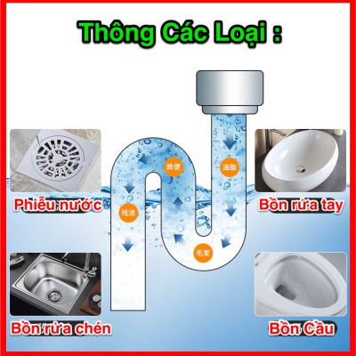 Bột Thông Bồn Cầu, Thông Tắc Ngẽn Cống, Lavabo. Loại Mạnh Xử Lý Triệt Để Nhanh Chóng