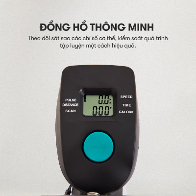 Xe đạp tập KINGSPORT KS-101 tập luyện toàn thân, tích hợp đồng hồ đo lường chỉ số, cân nặng phù hợp từ dưới 75kg