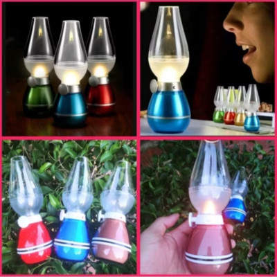 1 ĐÈN LED DẦU ĐIỆN TRANG TRÍ KIỂU CỔ CẢM BIẾN THỔI BẬT TẮT CHẠM BẬT TẮT CỰC ĐẸP 