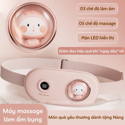 Máy chườm ấm, máy massage giảm đau bụng kinh nguyệt Tặng Bạn Gái Hiển Thị Nhiệt Độ Hình Thỏ Dễ Thương