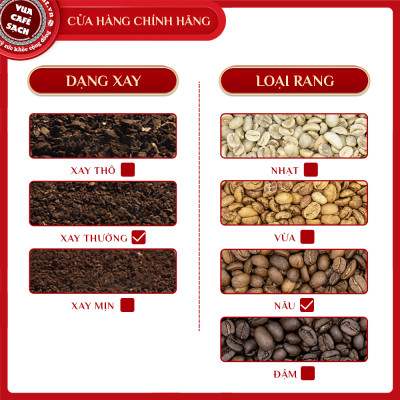 Cà phê xay nguyên chất GU 2 Vietnamese Cofee Style No.2 vị đắng đậm, hậu vị ngọt, hương thơm nhẹ, - 250g