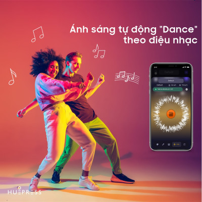 Đèn led thông minh HUEPRESS myHue Bulb L1 cao cấp WIFI 16 triệu màu RGBCW 9W - Điều khiển bằng app