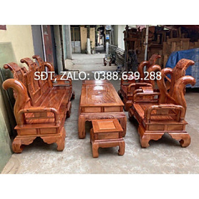 Bộ bàn ghế Tần Thủy Hoàng gỗ xà cừ