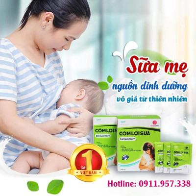 5 gói x 3 g Cốm lợi sữa vitamin sau sinh cho con bú biosuamum dạng cốm