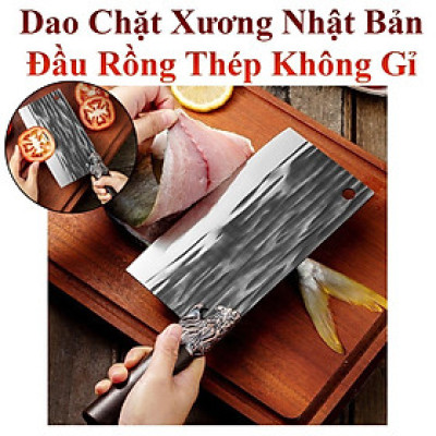 Dao Chặt Xương Nhật Bản Đầu Rồng Thép Không Gỉ Siêu Bền