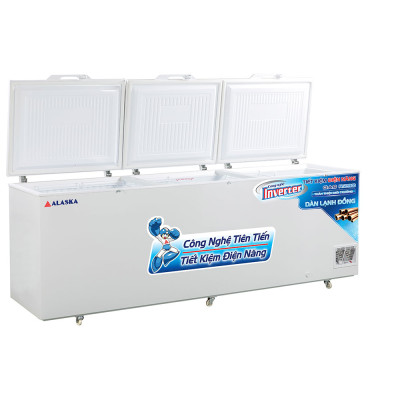 TỦ ĐÔNG 3 CÁNH INVERTER ALASKA 1100/742 LÍT HB-1100CI ĐỒNG (R290) - hàng chính hãng - Chỉ giao HCM