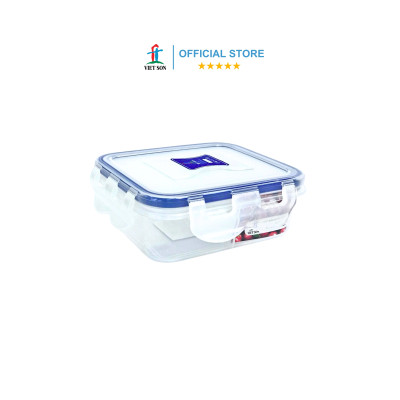 Hộp Đựng Thực Phẩm Có Vách Ngăn VIETSON 450ml Nắp Khóa 4 Cạnh Kín Hơi