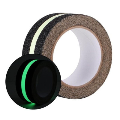 Băng dính nhám dạ quang chống trượt ngã - Băng keo dán cầu thang hống trơn trượt dán bậc cửa ra vào, bảo vệ gia đình.