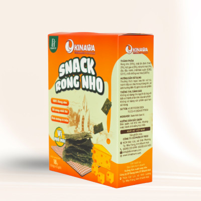 Snack rong nho dinh dưỡng Okinawa - Vị phô mai - Hộp 18gr