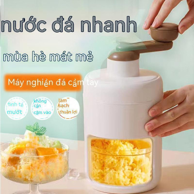 Máy Bào Đá Tuyết Cầm Tay Siêu Mịn - Máy Xay Đá Bào Mini Tiện Lợi, Lưỡi Dao Bằng Thép Không Gỉ
