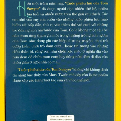 Sách - Tác Phẩm Chọn Lọc - Văn Học Mỹ - Cuộc Phiêu Lưu Của Tom Sawyer (Tái Bản 2024)