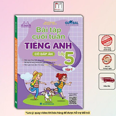 Sách - Global Success  Bài Tập Cuối Tuần Tiếng Anh Lớp 5 (Có Đáp Án) - Minh Thắng