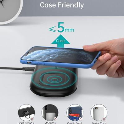 Đế sạc không dây sạc nhanh 15W 2 in 1 hỗ trợ sạc cho Smartphone / Galaxy Watch / Tai nghe hiệu CHOETECH T570-S (Chuẩn Qi, Smartchip, chuyên dụng cho Galaxy Watch) - Hàng nhập khẩu