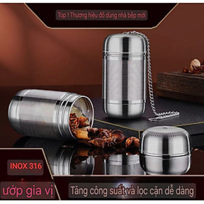 ( MẪU MỚI 2025 ) Quả Lọc Trà Inox SUS 316L Quả Lọc Trà Gia Vị Thảo Quả Lỗ Lọc Siêu Mịn Kháng Khuẩn Công Nghệ CNC Cao Cấp 