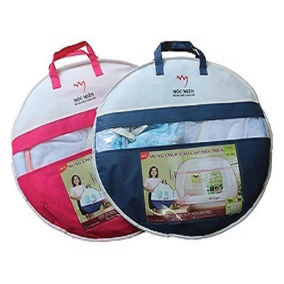 Mùng Chụp Mộc Miên - Tự Bung Đỉnh Rộng Có Viền Chân - Trăng Viền Xanh