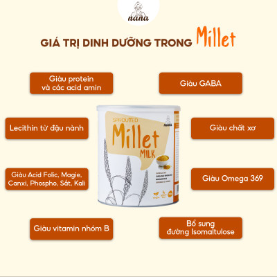 Sữa Hạt Gạo Lứt Hữu Cơ Millet Hộp 700g Vị Kê Nhập Khẩu Malaysia Cho Trẻ Từ 3 Tuổi & Cả Gia Đình Bổ Sung Dinh Dưỡng Vegan - 24grains