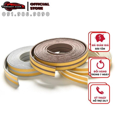 Cuộn 6 mét Roong, Gioăng cao su chữ I chống ồn, Ron ngăn Bụi cửa Sổ cửa đi cửa nhà