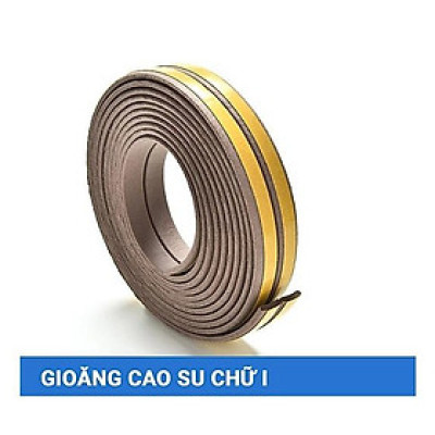 Cuộn 6 mét Roong, Gioăng cao su chữ I chống ồn, Ron ngăn Bụi cửa Sổ cửa đi cửa nhà