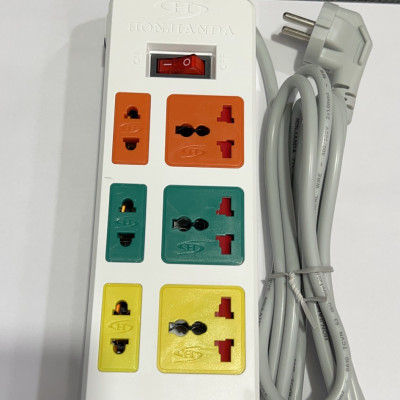 Ổ cắm điện đa năng Honjianda HJD-0448B -13A dây 3 mét hàng chính hãng màu ngẫu nhiên
