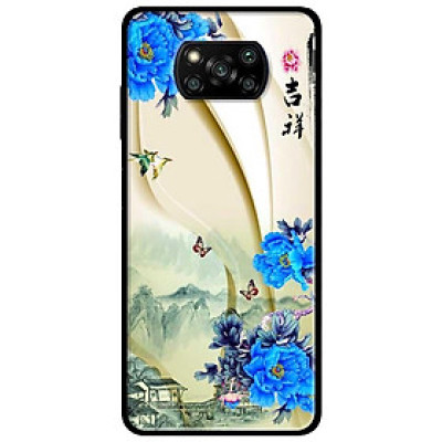 Ốp lưng dành cho Xiaomi Poco X3 mẫu Hoa Xanh và Bướm