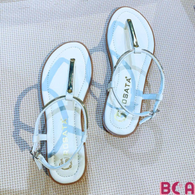 [TRẺ TRUNG - SANG TRỌNG] Thiết Kế Tối Giản Khoe Trọn Nét Đẹp Bàn Chân RO739 ROSATA Cao 2P, Quai Mảnh Có Đính Kim Loại