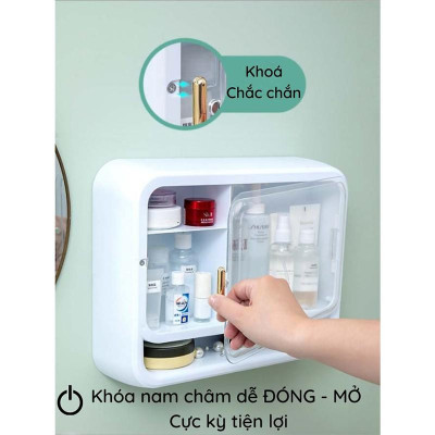 Kệ Mỹ Phẩm- Hộp Đựng Mỹ Phẩm Treo Tường- Tủ Thuốc Gia Đình Tiện Lợi - Hàng Loại 1 - Chính Hãng MINIIN