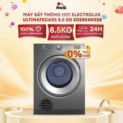 Máy sấy quần áo Electrolux 8.5 kg EDS854N3SB - Hàng chính hãng [Giao hàng HCM/HN]