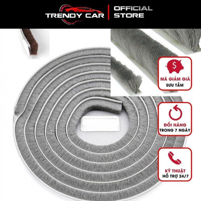 Ron sợi dán khe khung cửa, tấm chắn chống bụi, gió, hơi điều hòa (7*12mm)-Đơn vị bán 3 mét Trendycar