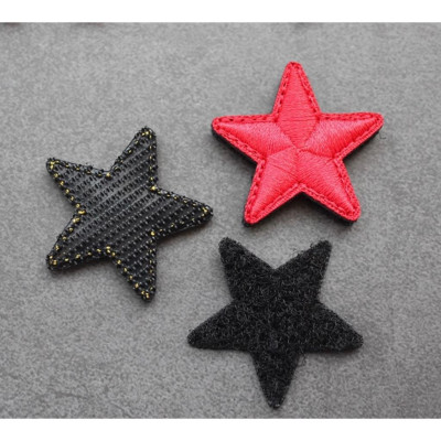 Patch_velcro miếng dán thêu hình ngôi sao 3D trang trí quần áo_ba lô_mũ nón