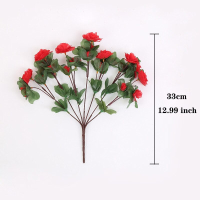 Cụm hoa đỗ quyên giả - dài 40cm - 12 nhánh - Cây giả, hoa lụa trang trí nhà cửa