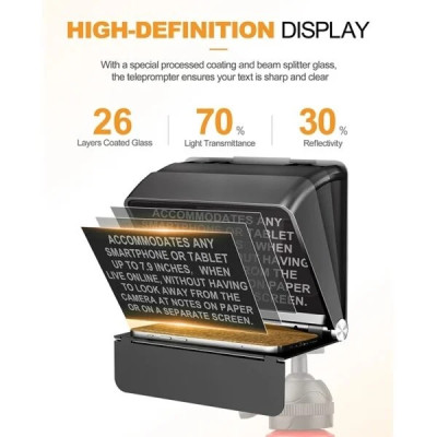 Lensgo TC7 II - Máy Nhắc Chữ 10 Inch Sử Dụng Điều Khiển Từ Xa Bluetooth Dành Cho Điện Thoại, Máy Ảnh - Hàng Nhập Khẩu