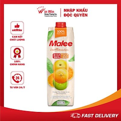 Nước Ép Cam Hỗn Hợp Có Tép Cam Malee 1L - Nhập Khẩu Thái Lan | Malee 100% Orange Trio Orange Juice with Orange Pulp 1L