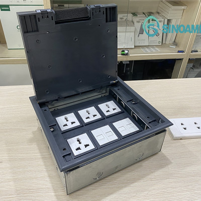 Hộp điện âm sàn nâng Sinoamigo SCF-245C, lắp 9-12 thiết bị - Hàng nhập khẩu chính hãng