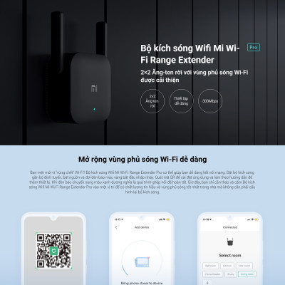 Thiết Bị Kích Sóng Wifi Xiaomi Pro - Đen - Hàng Nhập Khẩu