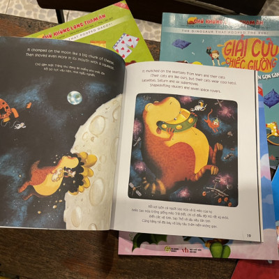 (Song ngữ Anh – Việt) [In màu toàn bộ] Combo 6c CHÚ KHỦNG LONG THAM ĂN - Tom Fletcher – minh họa Garry Parsons – Hà Giang Books – bìa mềm