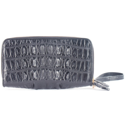  Bóp nữ da cá sấu Huy Hoàng 2 khóa gai màu vàng bò, đen, nâu đỏ, nâu đất HT3208-09-10-16