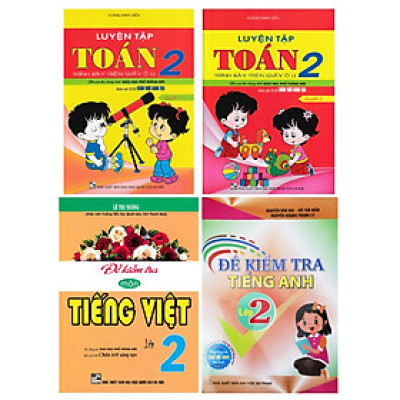 Combo Luyện Tập Toán - Đề Kiểm Tra Tiếng Việt - Tiếng Anh Lớp 2 (Bám Sát SGK Chân Trời Sáng Tạo) (Bộ 4 Cuốn) (HA)