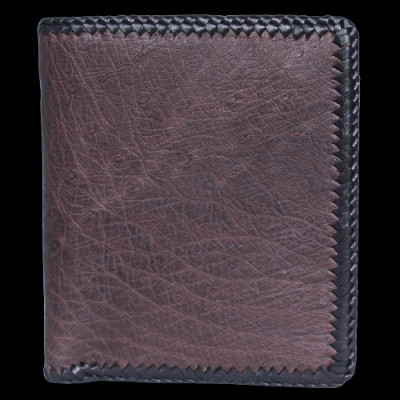  Ví nam da đà điểu da bụng đan viền kiểu đứng nhiều màu HJ92459-60-61-62-64